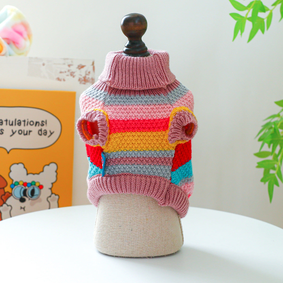 Pet Stripes Colorful Sweater